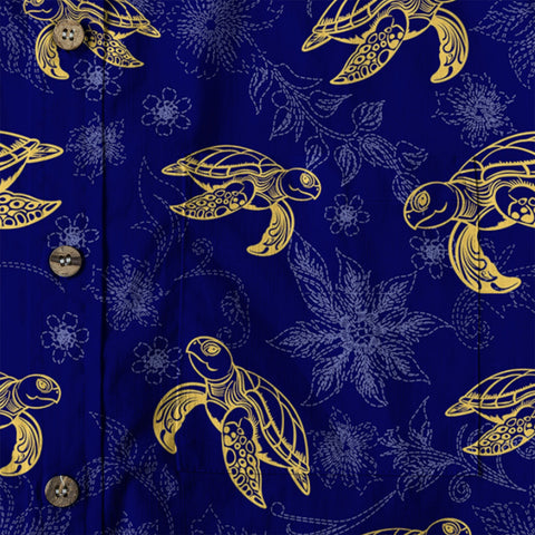 Hologram Turtle Hawaiian Shirt Button Down Beach Hawaii Shirts - The Palmix
