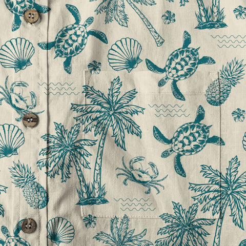 Turtle Aloha Shirt, Turtle Lover Hawaiian Shirt, Sea Lovers Aloha Shirt - The Palmix