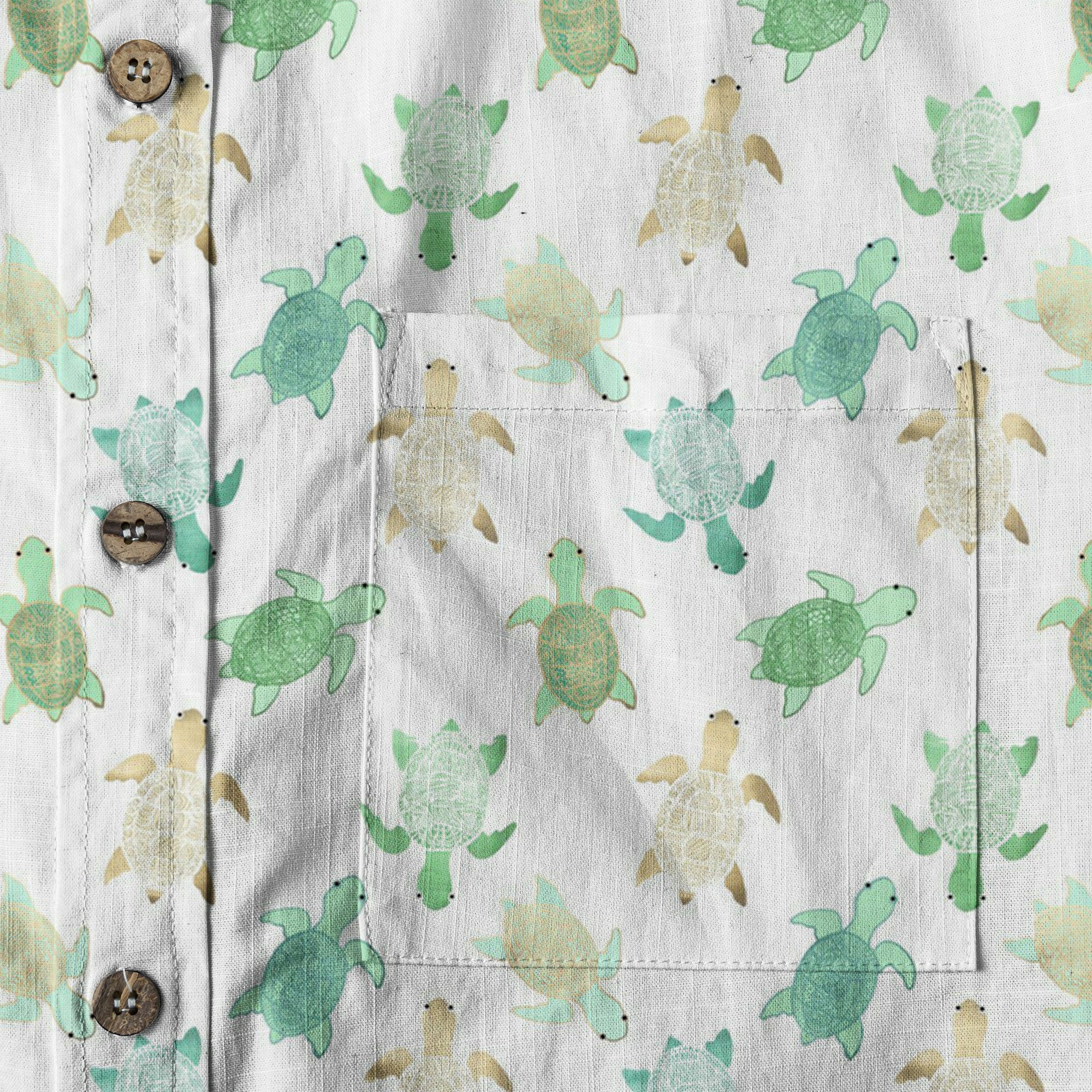 Turtle Aloha Shirt, Turtle Ocean Hawaiian Shirt - The Palmix
