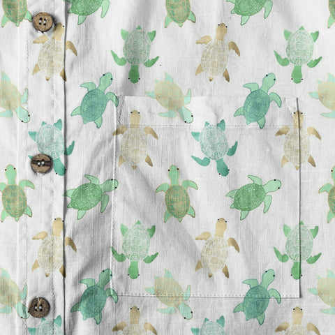 Turtle Aloha Shirt, Turtle Ocean Hawaiian Shirt - The Palmix