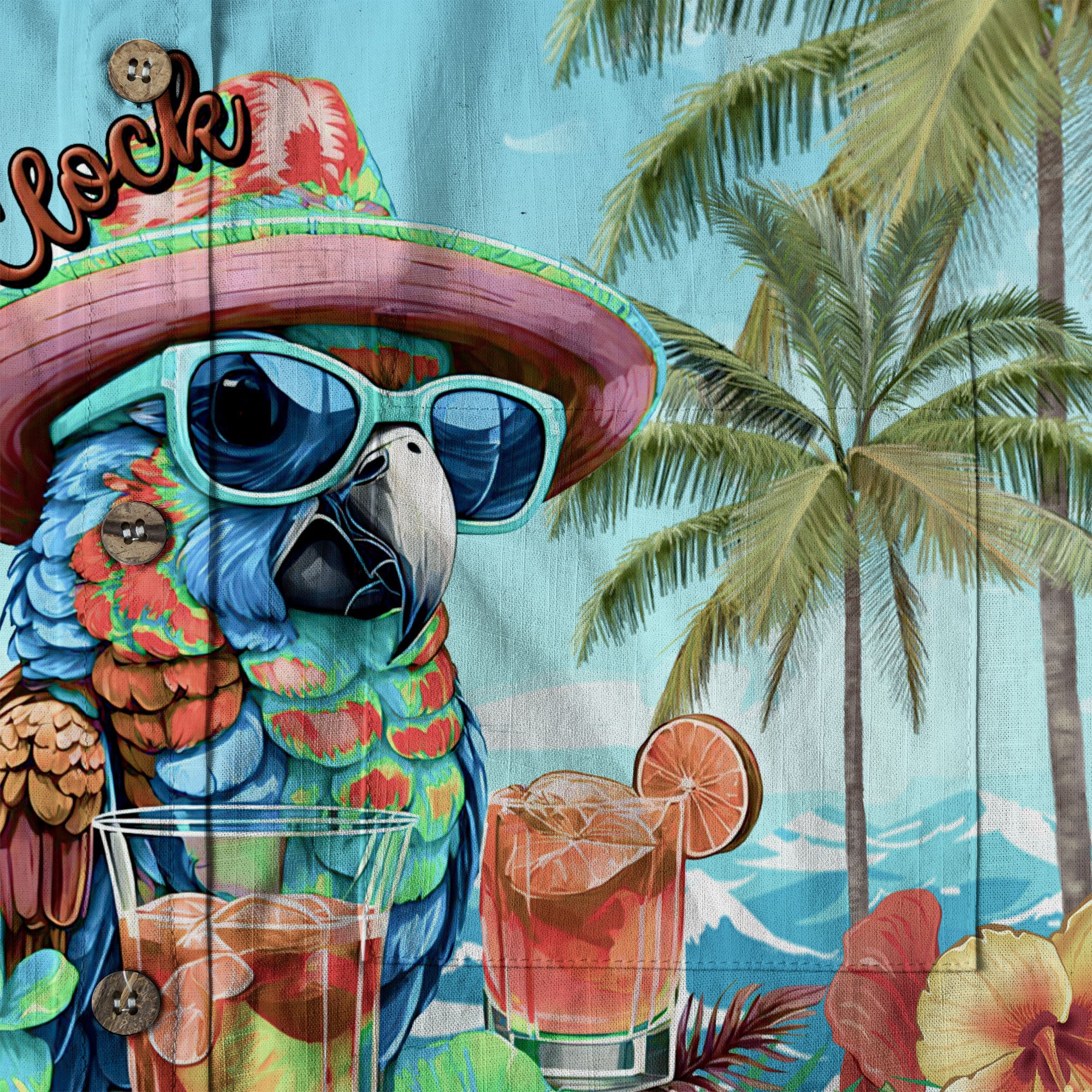 It's 5 O'clock Somewhere Parrot Hawaiian Shirt for Men, Parrot Aloha Button Down Shirt - The Palmix