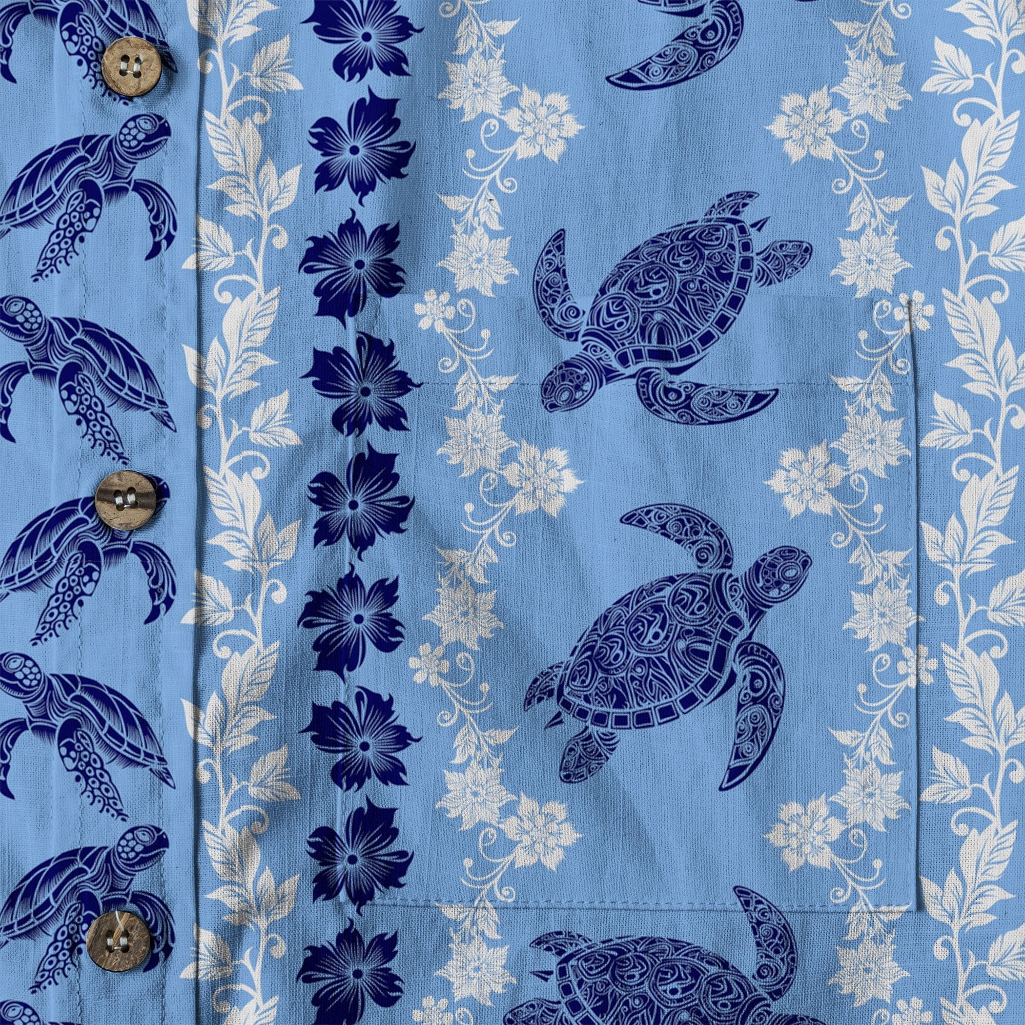 Sea Ocean Animals Women's Hawaiian Shirt, Ocean Fish Print - The Palmix