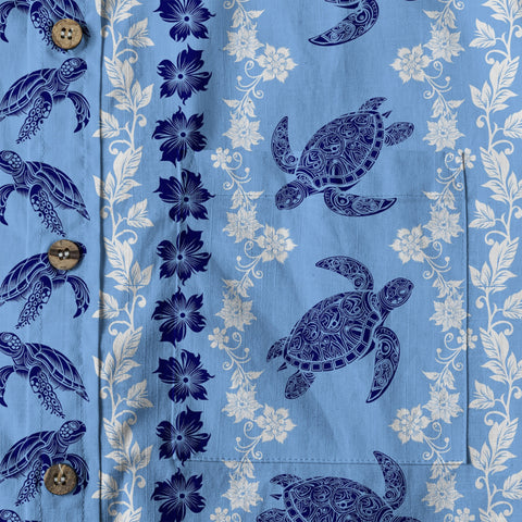 Sea Ocean Animals Women's Hawaiian Shirt, Ocean Fish Print - The Palmix
