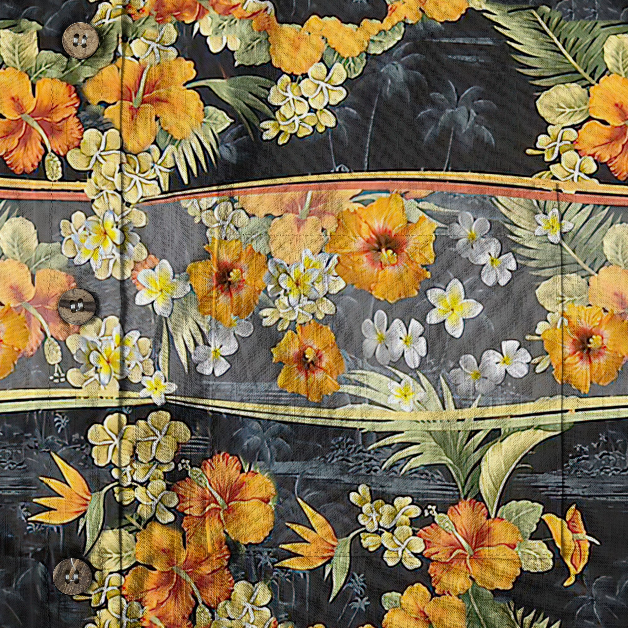 Floral Pattern Short Sleeve Luau Beach Aloha Hawaiian Shirt - The Palmix