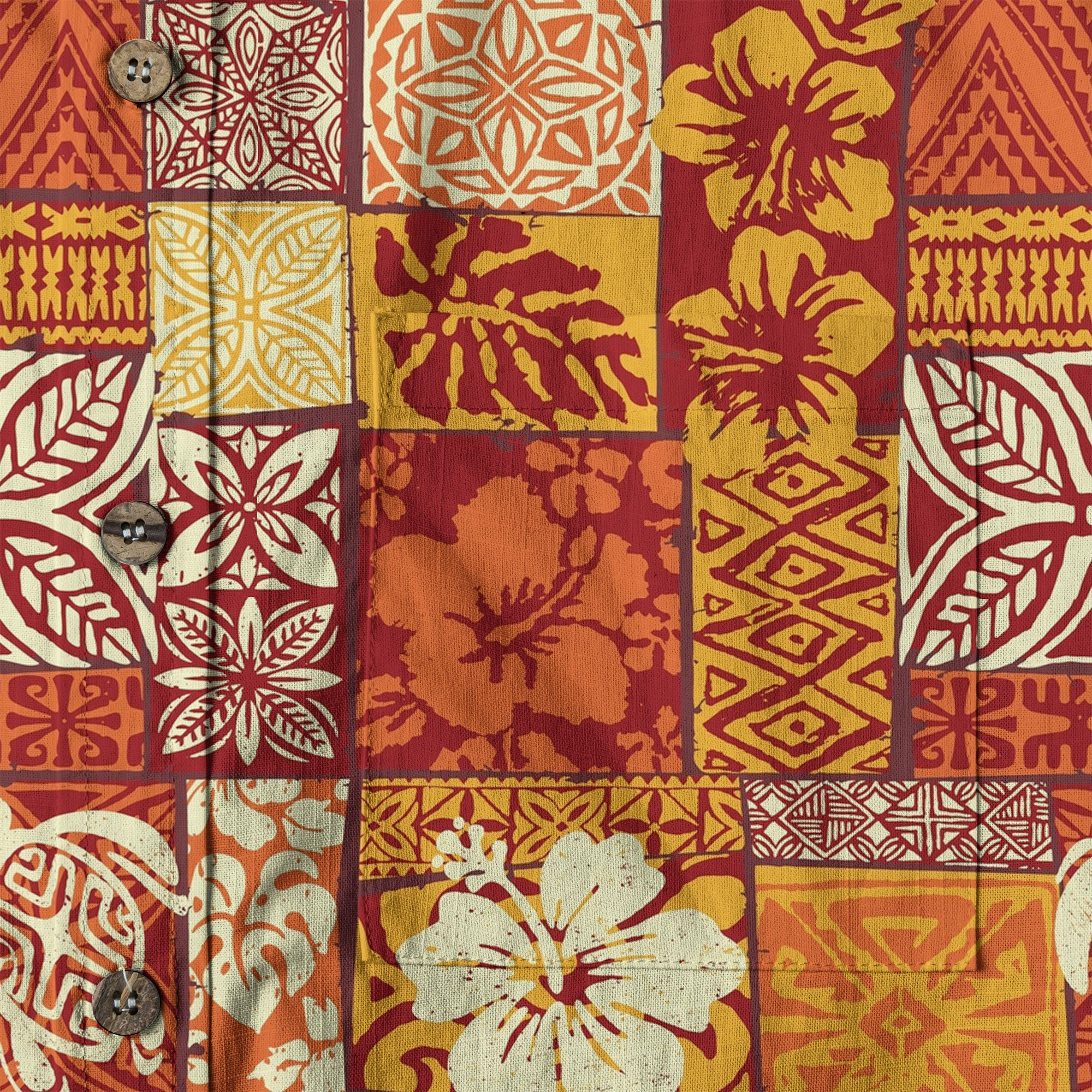 Floral Pattern Short Sleeve Luau Beach Aloha Hawaiian Shirt - The Palmix