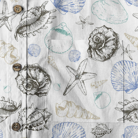 Sea Shells Animal Pattern Hawaii Shirt, Turtle Hawaiian Shirt for Men Women - The Palmix