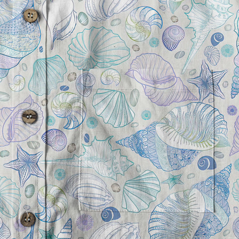 Sea Shells Animal Pattern Hawaii Shirt, Turtle Hawaiian Shirt for Men Women - The Palmix
