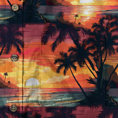 Sunset Summer Hawaiian Shirt, Beach Tropical Hawaiian Shirt - The Palmix