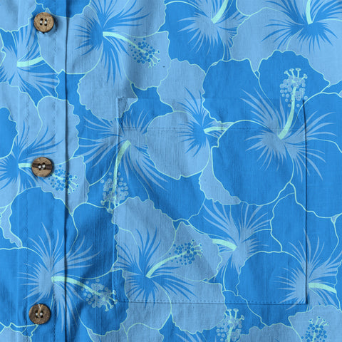 Floral Pattern Hawaii Shirt, Hibiscus Flower Shirt - The Palmix
