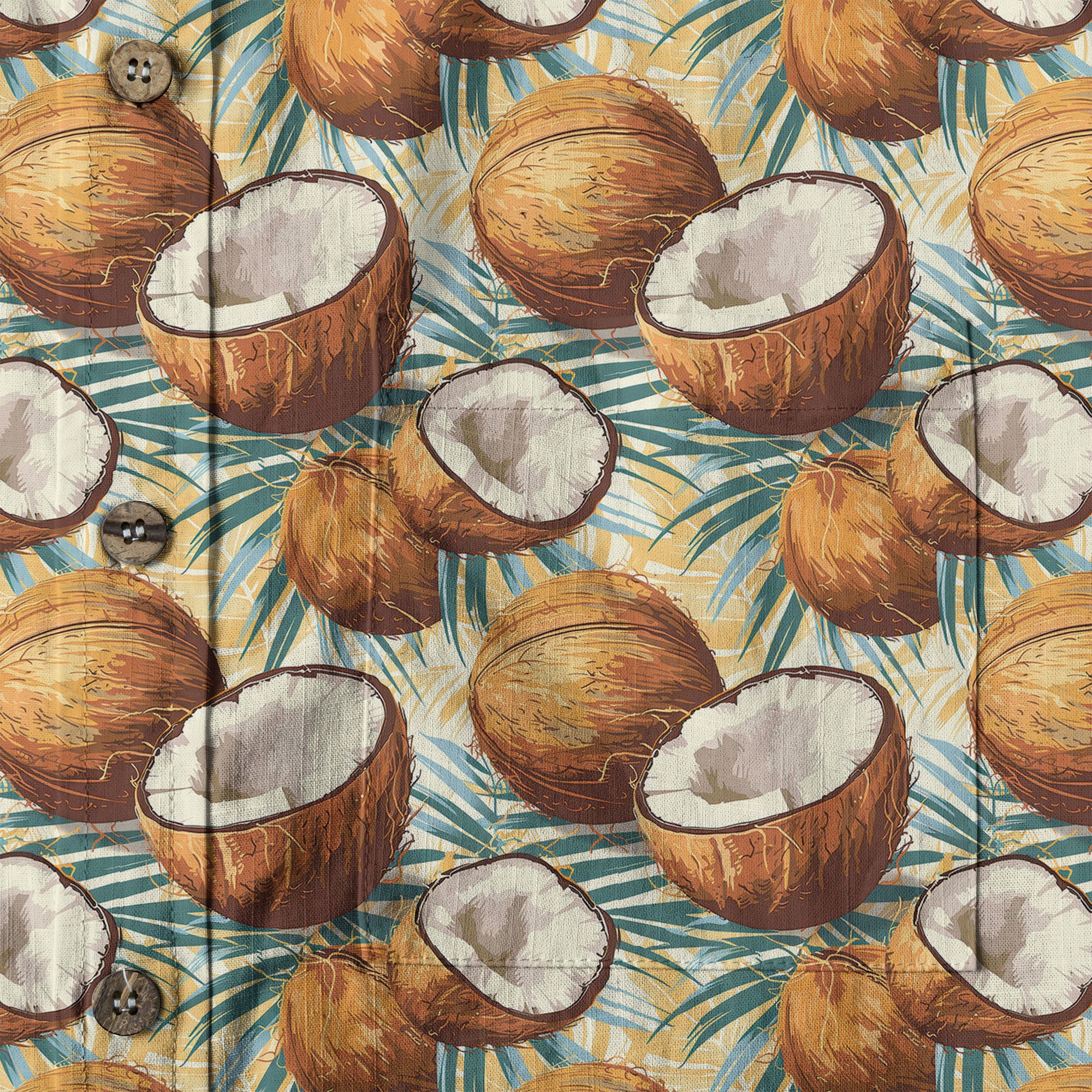Coconut Trees Pattern Hawaii Shirt, Summer Beach Shirt - The Palmix