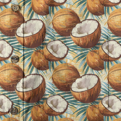 Coconut Trees Pattern Hawaii Shirt, Summer Beach Shirt - The Palmix
