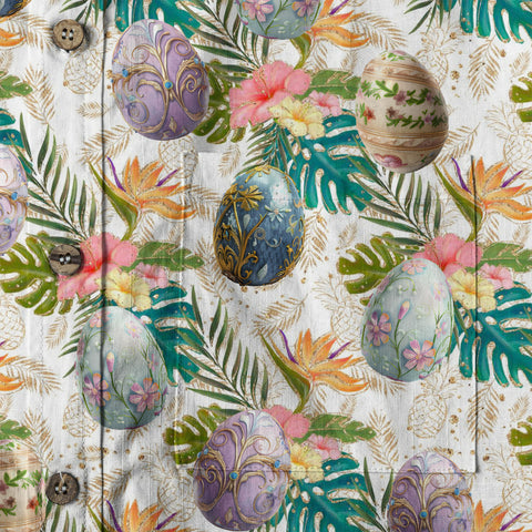 Easter Dinosaur Hawaiian Shirt Men Women Kid Youth, Bunny Dinosaur And Easter Eggs Shirt - The Palmix