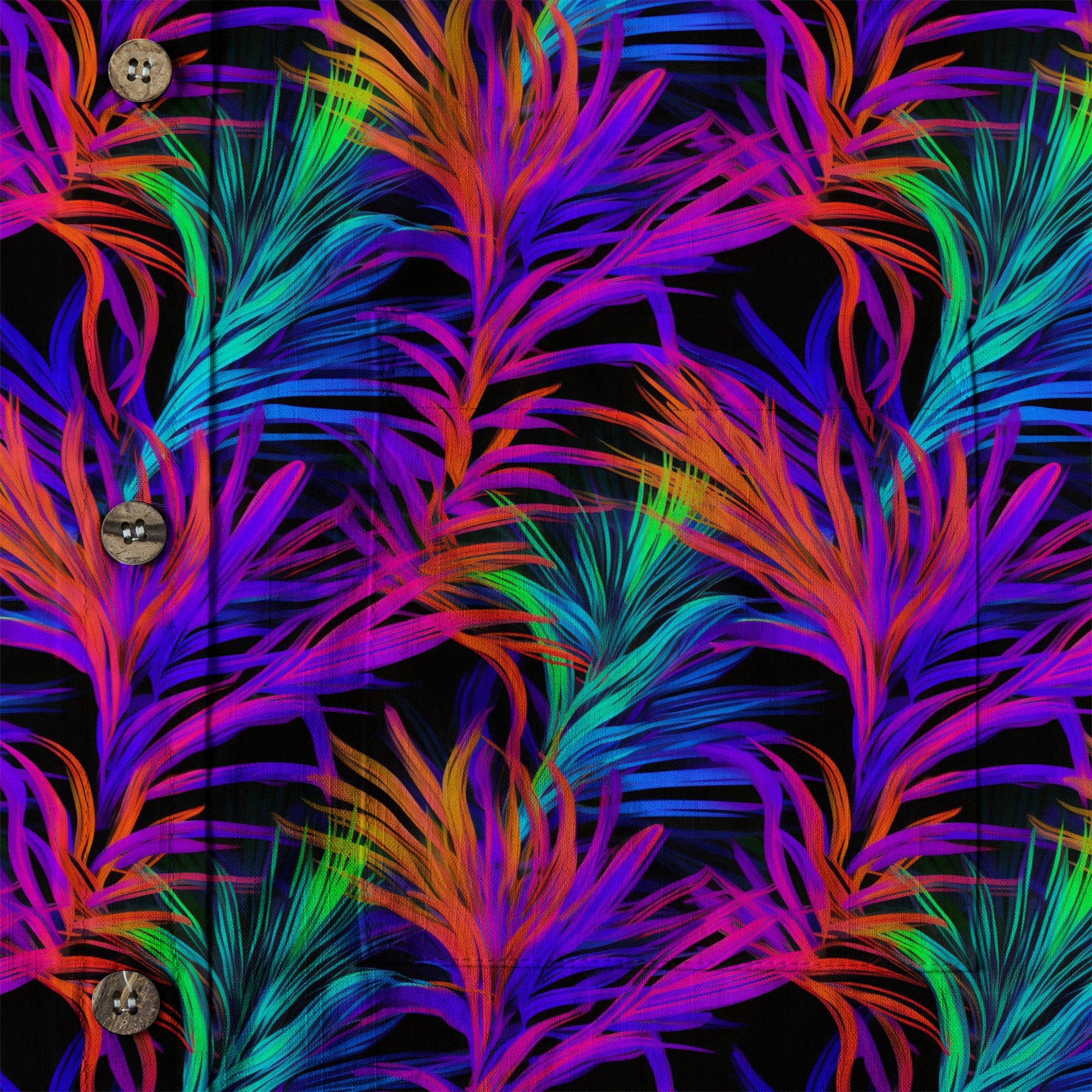 Vibrant Electric Tropical Hawaiian Shirt – Aloha Beach Pattern - The Palmix