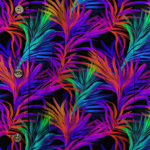 Vibrant Electric Tropical Hawaiian Shirt – Aloha Beach Pattern - The Palmix