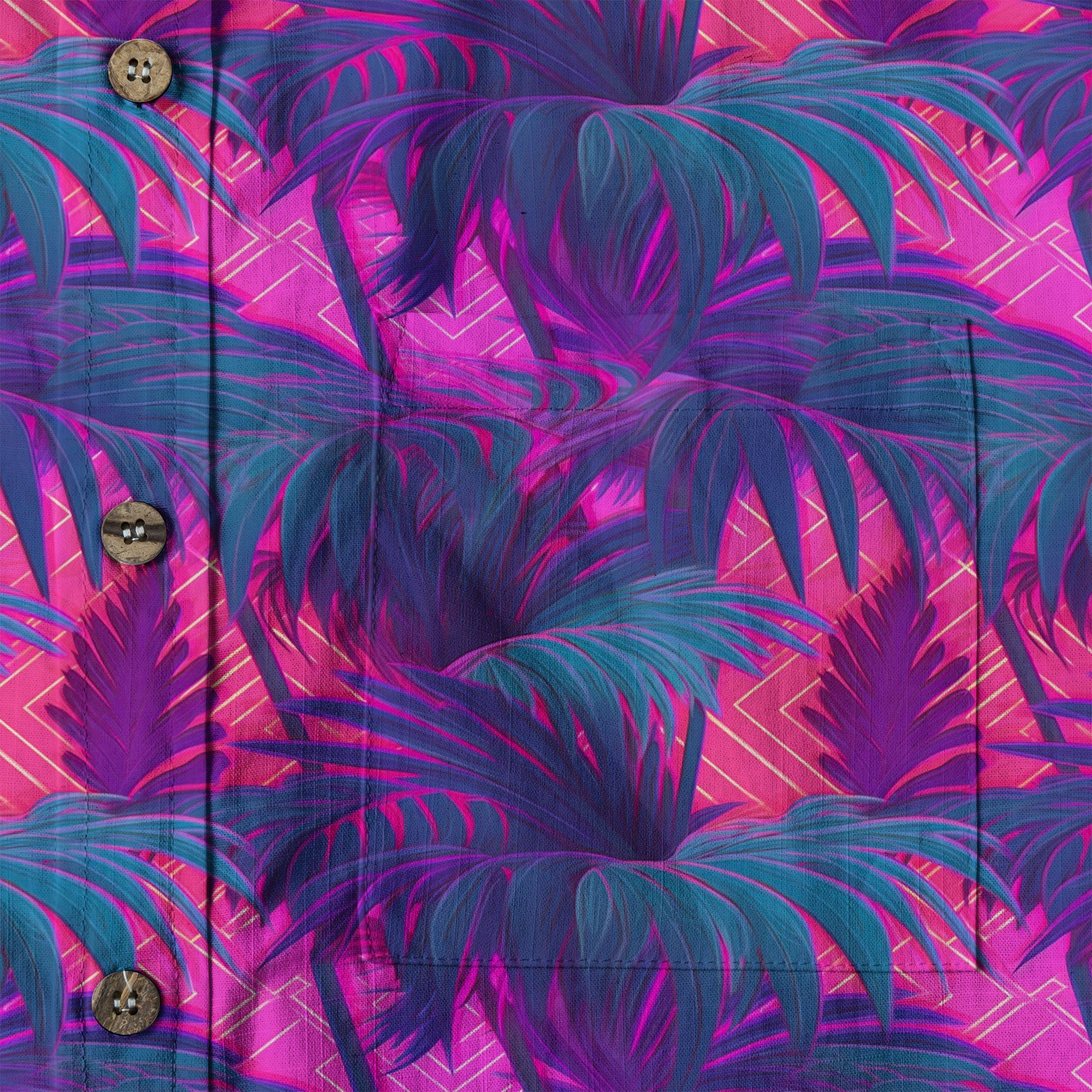 Electric Jungle Paradise Hawaiian Shirt, Tropical Beach Aloha Shirt, Hawaiian Summer Vibes Hawaiian Shirt - The Palmix