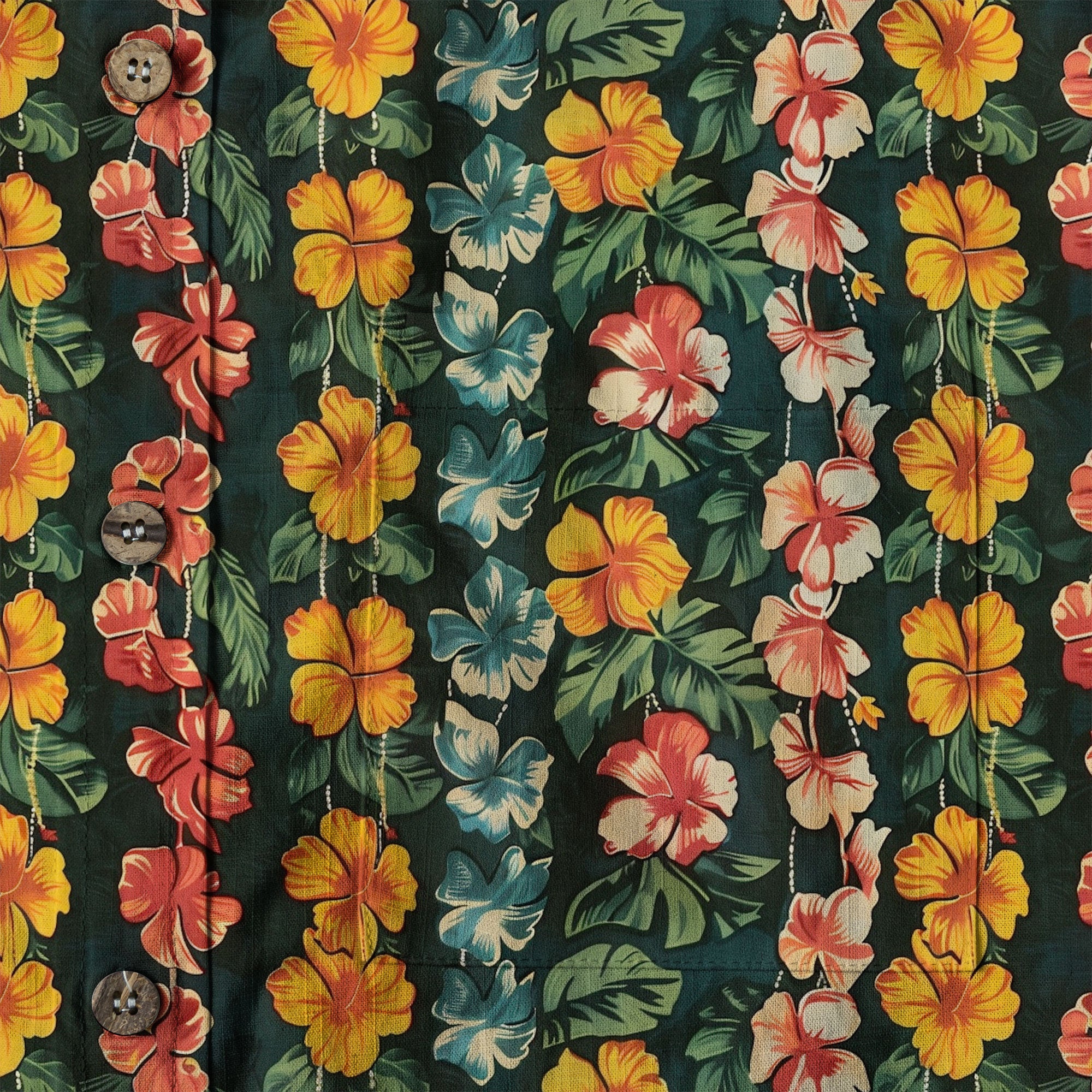 Vintage Aloha Hibiscus Flowers Hawaii Shirt, Floral Hawaiian Button Down Shirt - The Palmix