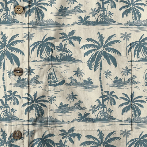 Tropical Garden Blossom Hawaii Shirt, Exotic Hawaiian Button Down Shirt - The Palmix