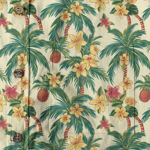 Tropical Garden Blossom Hawaii Shirt, Exotic Hawaiian Button Down Shirt - The Palmix