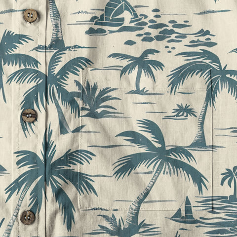 Vintage Aloha Hibiscus Flowers Hawaii Shirt, Floral Hawaiian Button Down Shirt for Men - The Palmix