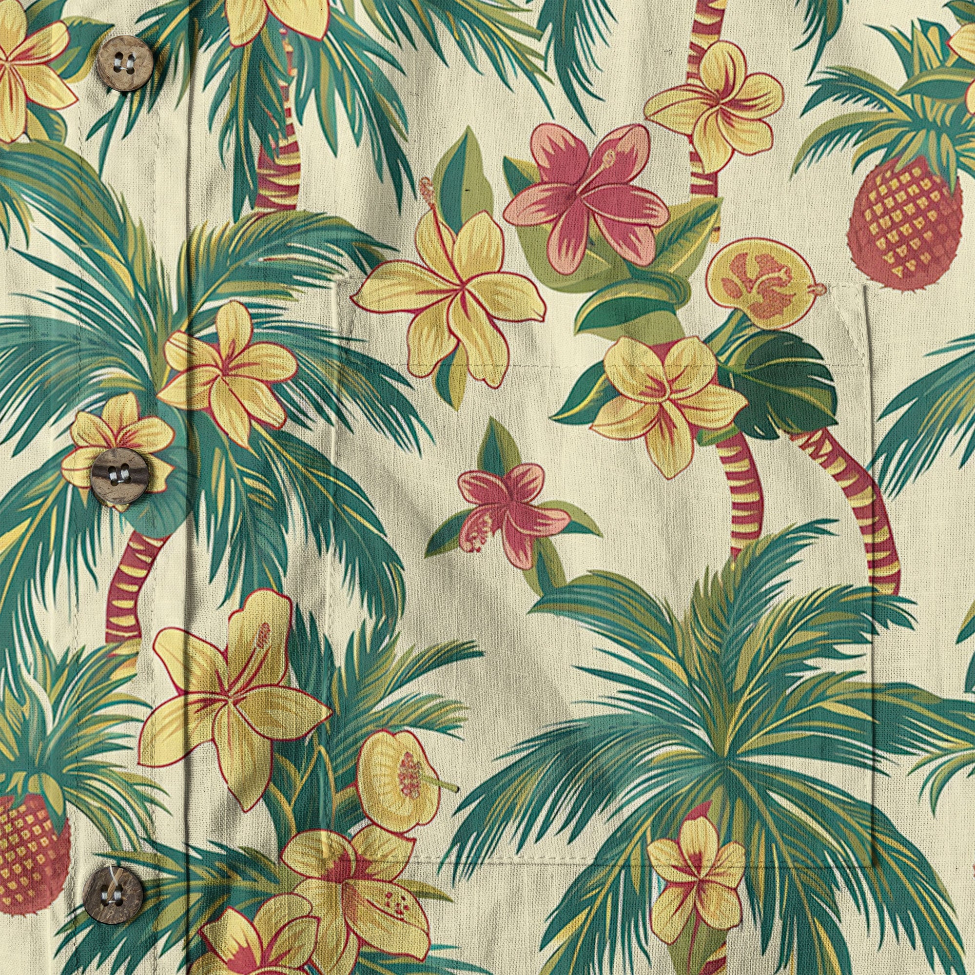 Retro Aloha Flowers Hawaii Shirt, Floral Pattern Hawaiian Shirt - The Palmix