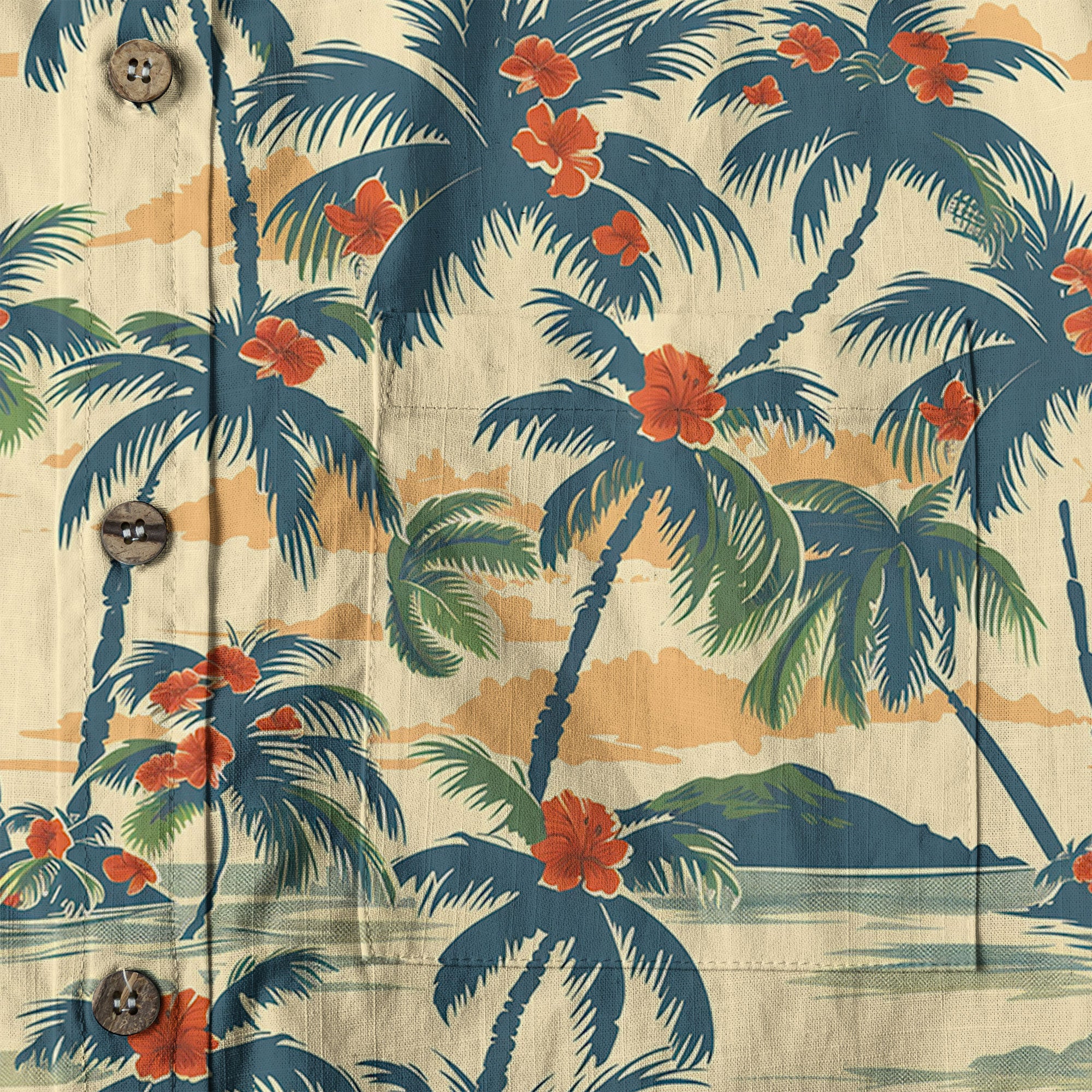 Retro Aloha Flowers Hawaii Shirt, Floral Pattern Hawaiian Shirt - The Palmix
