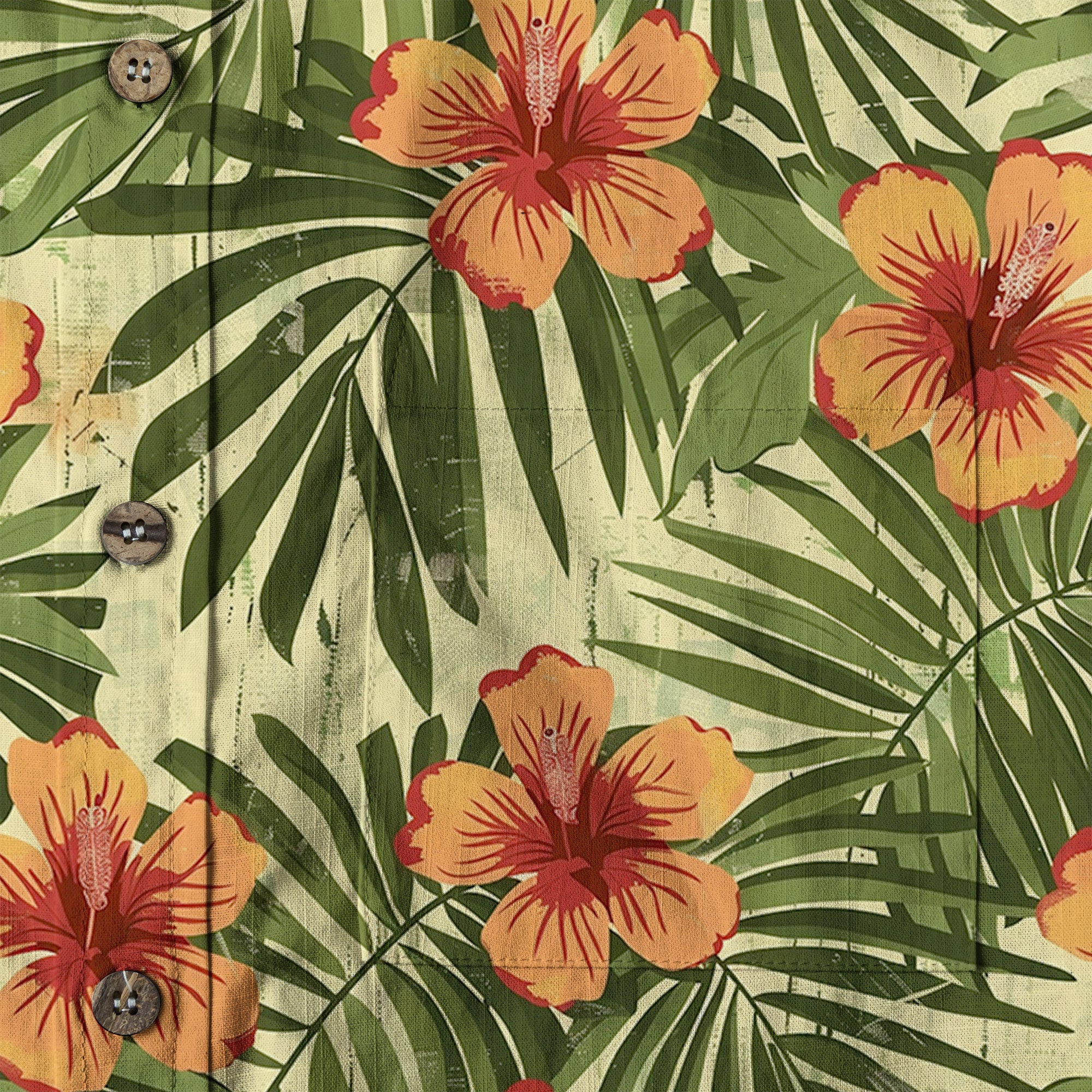 Vintage Aloha Flower Hawaii Shirt, Floral Pattern Hawaiian Shirt for Men - The Palmix
