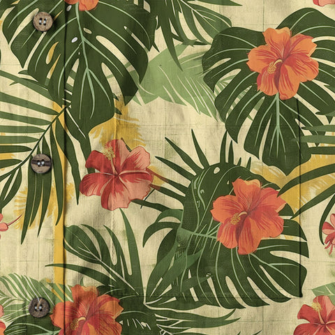 Vintage Aloha Flower Hawaii Shirt, Floral Pattern Hawaiian Shirt for Men - The Palmix