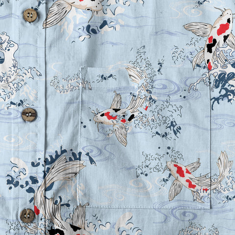 Koi Fish Hawaiian Ocean Shirt, hawaiian vacation drumfish family matching - The Palmix