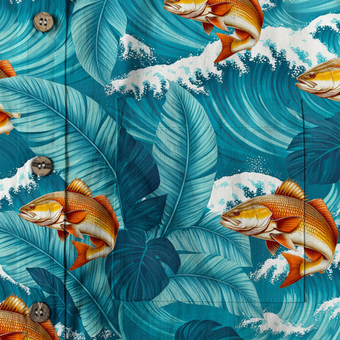 Koi Fish Hawaiian Ocean Shirt, hawaiian vacation drumfish family matching - The Palmix