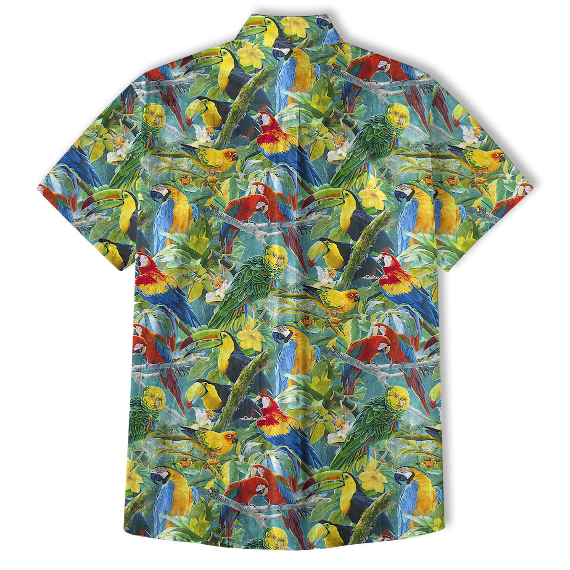 Parrot Lovers Hawaiian Shirts for Men - Tropical Summer Button Down Mens Hawaiian Shirts - The Palmix