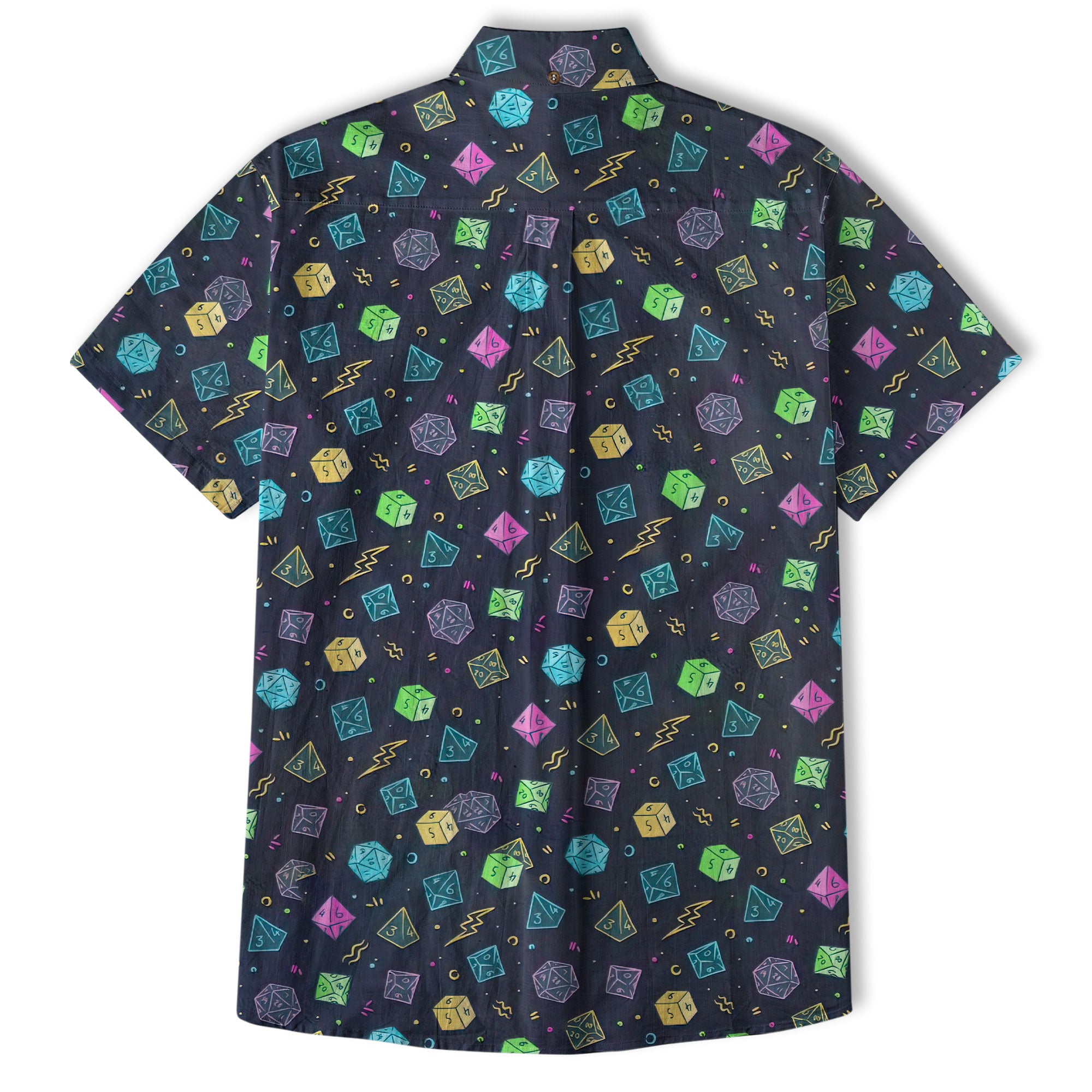 DnD Hawaii Shirt, Dice Print Hawaii Shirt, Dungeon Master Gift, Roleplaying Game Aloha Hawaii Shirt - The Palmix