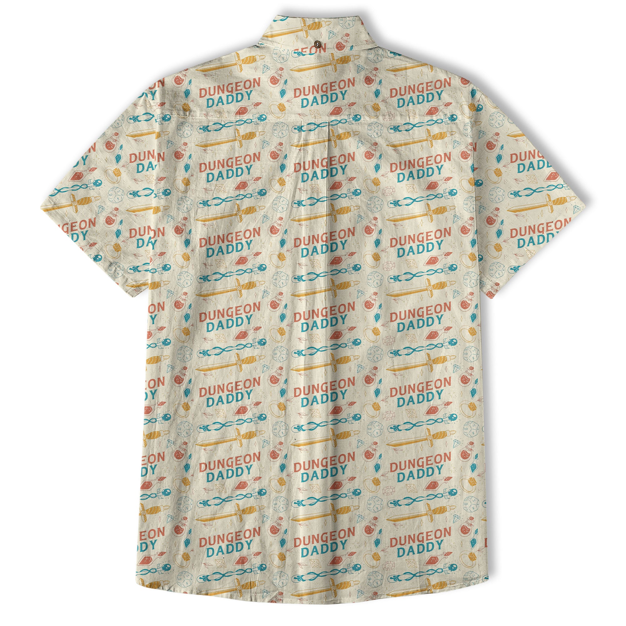 Dungeon Daddy Shirt, DnD Aloha Hawaiian Shirt, DnD Dad Hawaii Button Down Shirt - The Palmix