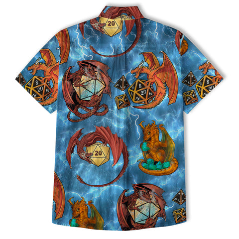 Dungeon Daddy Shirt, DnD Aloha Hawaiian Shirt, DnD Dad Hawaii Button Down Shirt - The Palmix
