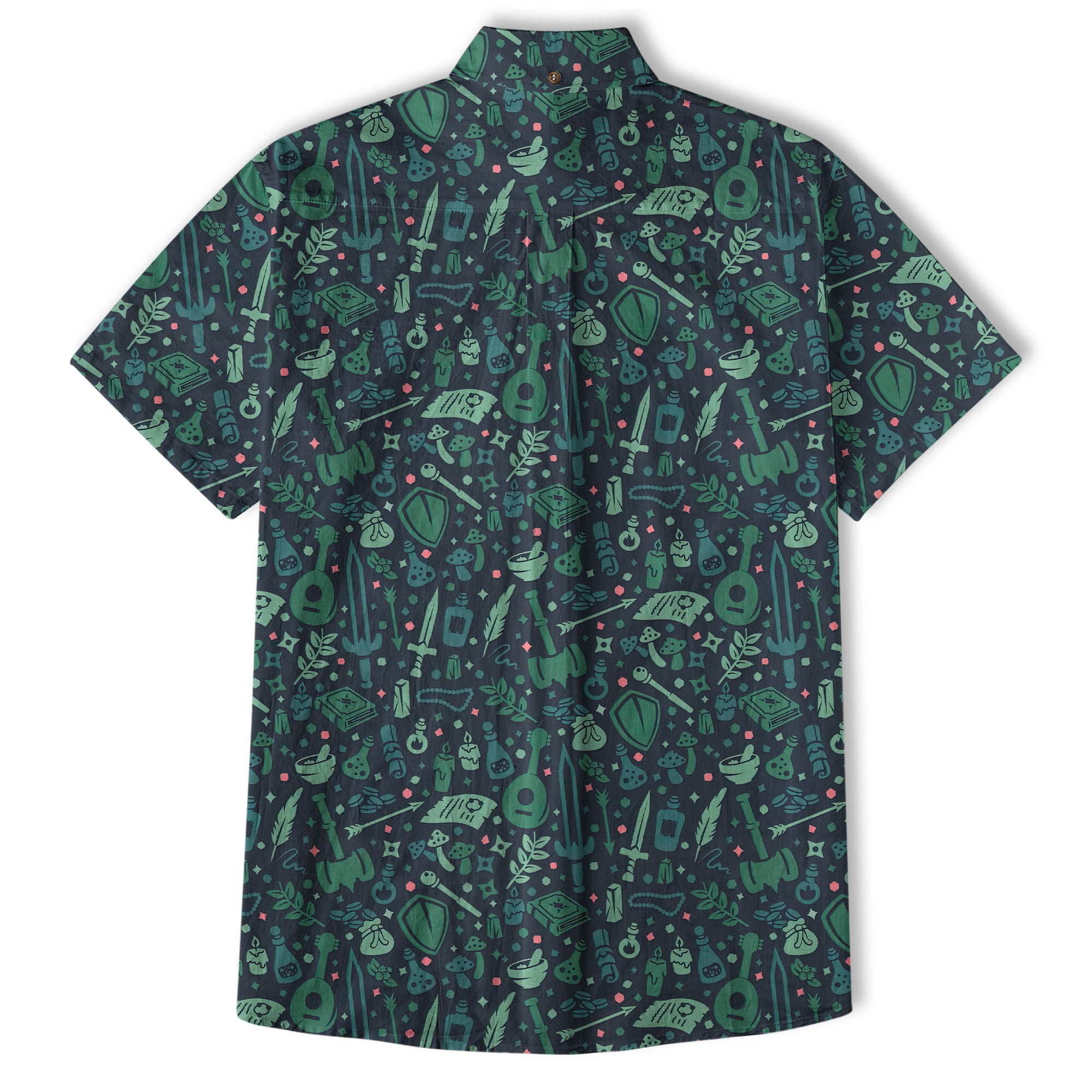 Dungeon Daddy Shirt, DnD Aloha Hawaiian Shirt, DnD Dad Hawaii Button Down Shirt - The Palmix