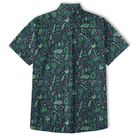 Dungeon Daddy Shirt, DnD Aloha Hawaiian Shirt, DnD Dad Hawaii Button Down Shirt - The Palmix