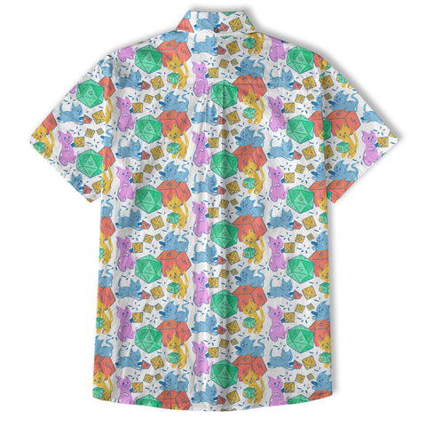DnD Hawaiian Shirt, Dice Hawaiian Shirt, Dungeon Master Gift, Roleplaying Game Shirt - The Palmix