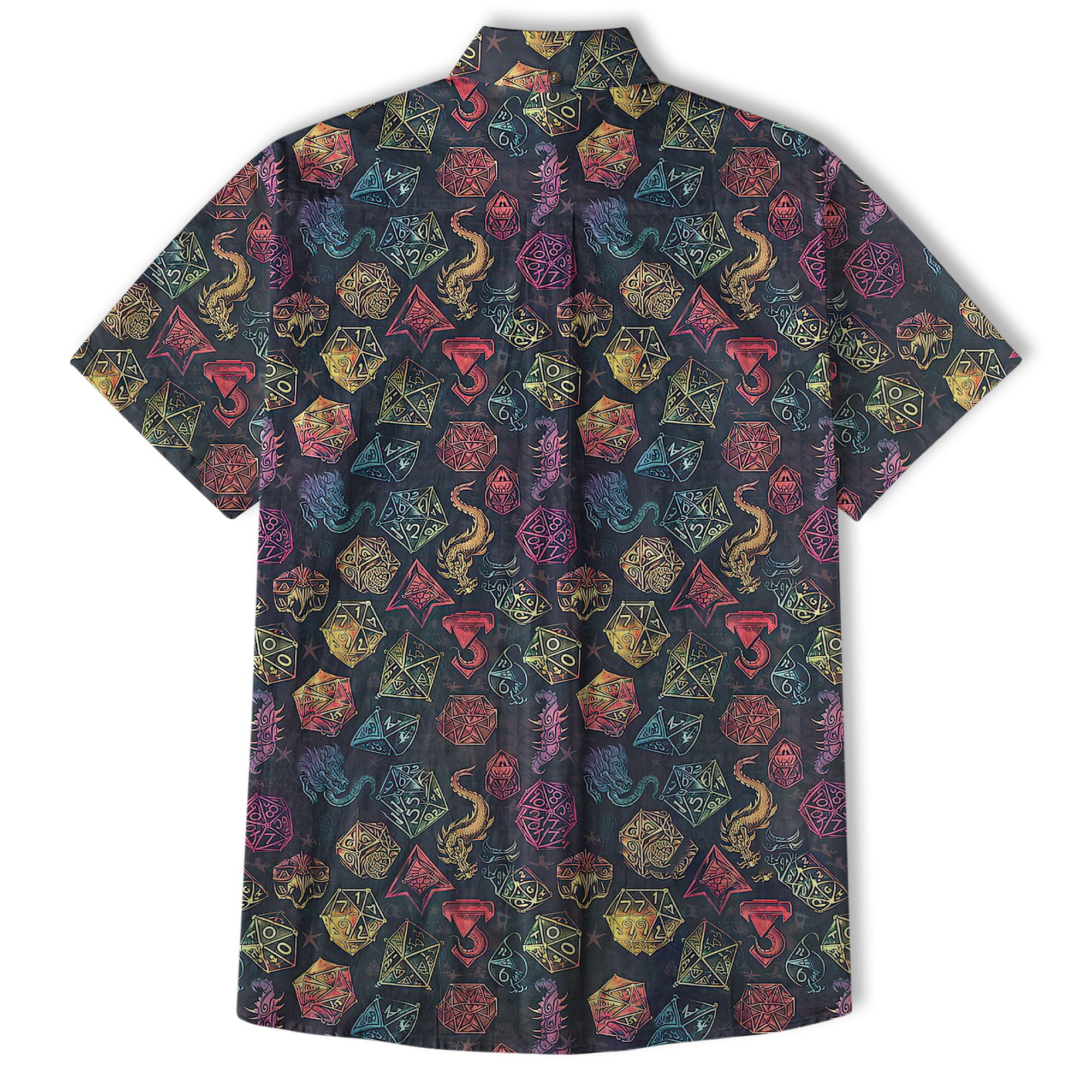Dungeons Daddy Aloha Hawaii Shirt, DND Game Pattern Shirt Gift for Dad - The Palmix