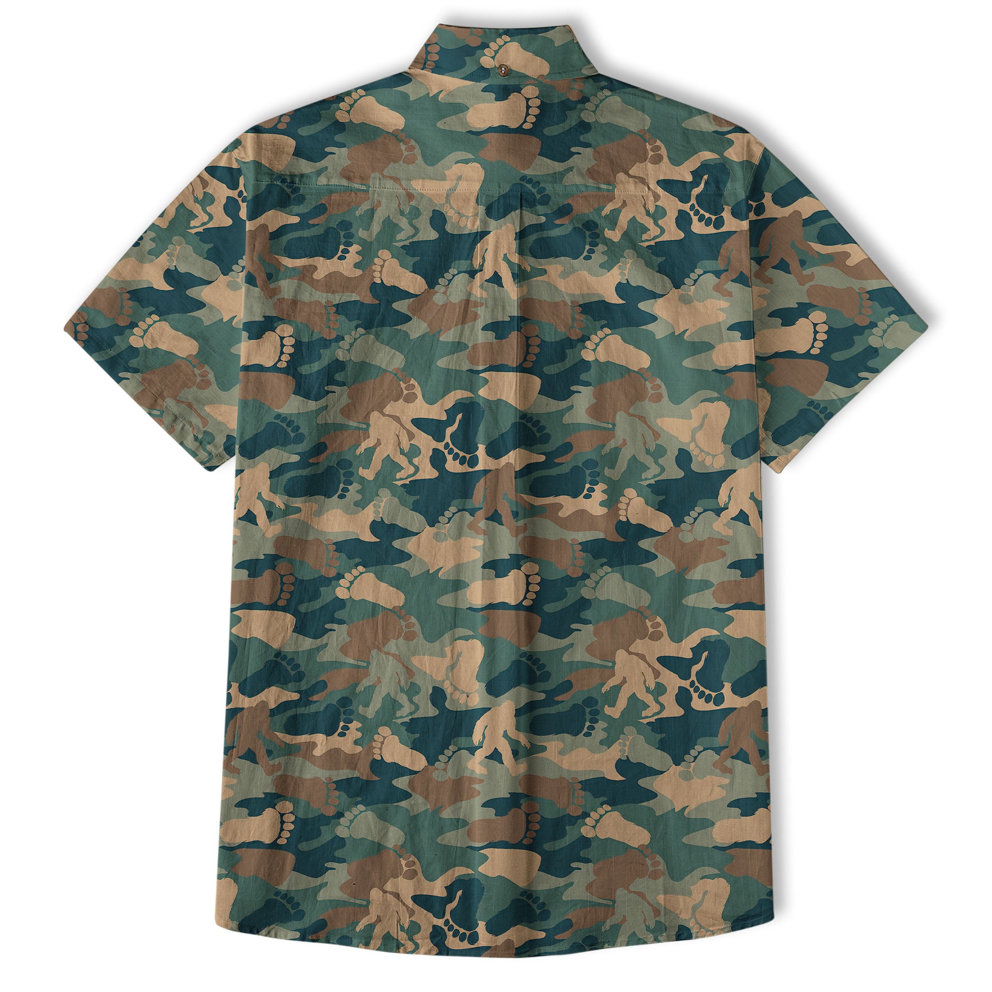 Camo Bigfoot Hawaiian Shirt Men Women, Hibiscus Bigfoot Sasquatch Hawaiian Shirt, Bigfoot Summer Beach Aloha Short Sleeve Button Down - The Palmix