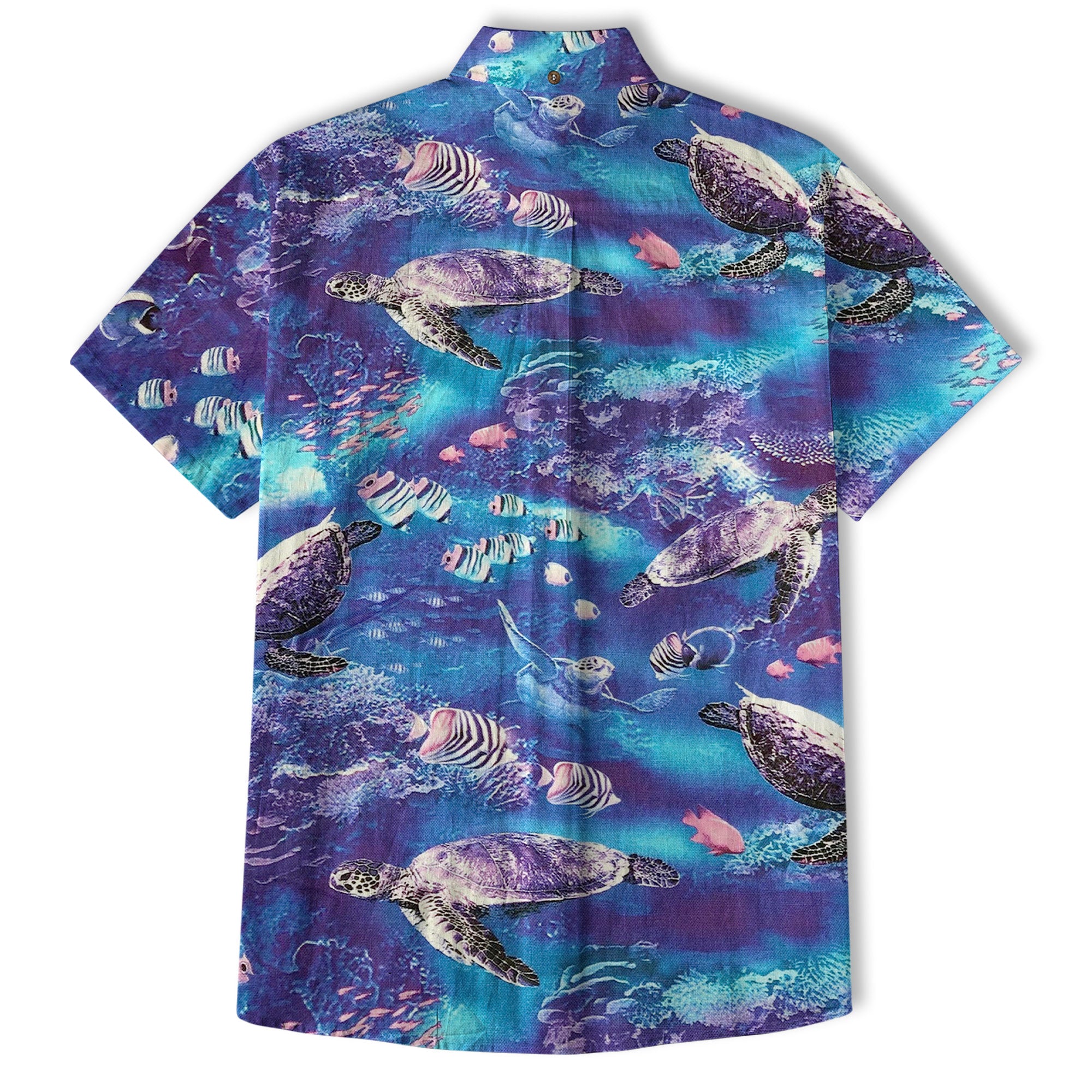 Turtle Mens Hawaiian Shirt, Turtle Casual Button Down Short Sleeve Aloha Hawaii Shirt - The Palmix