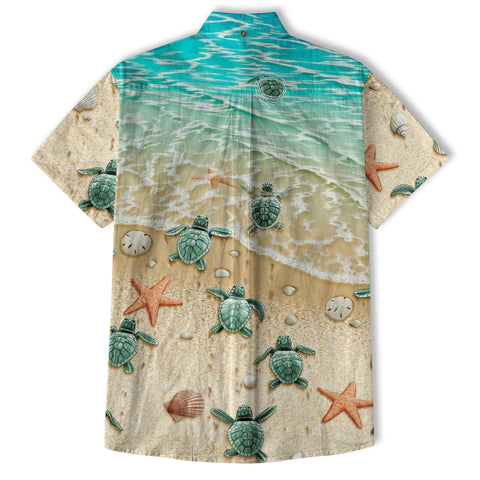 Turtle Beach Hawaiian Shirt, Aloha Summer Beach Hawaii Shirt - The Palmix