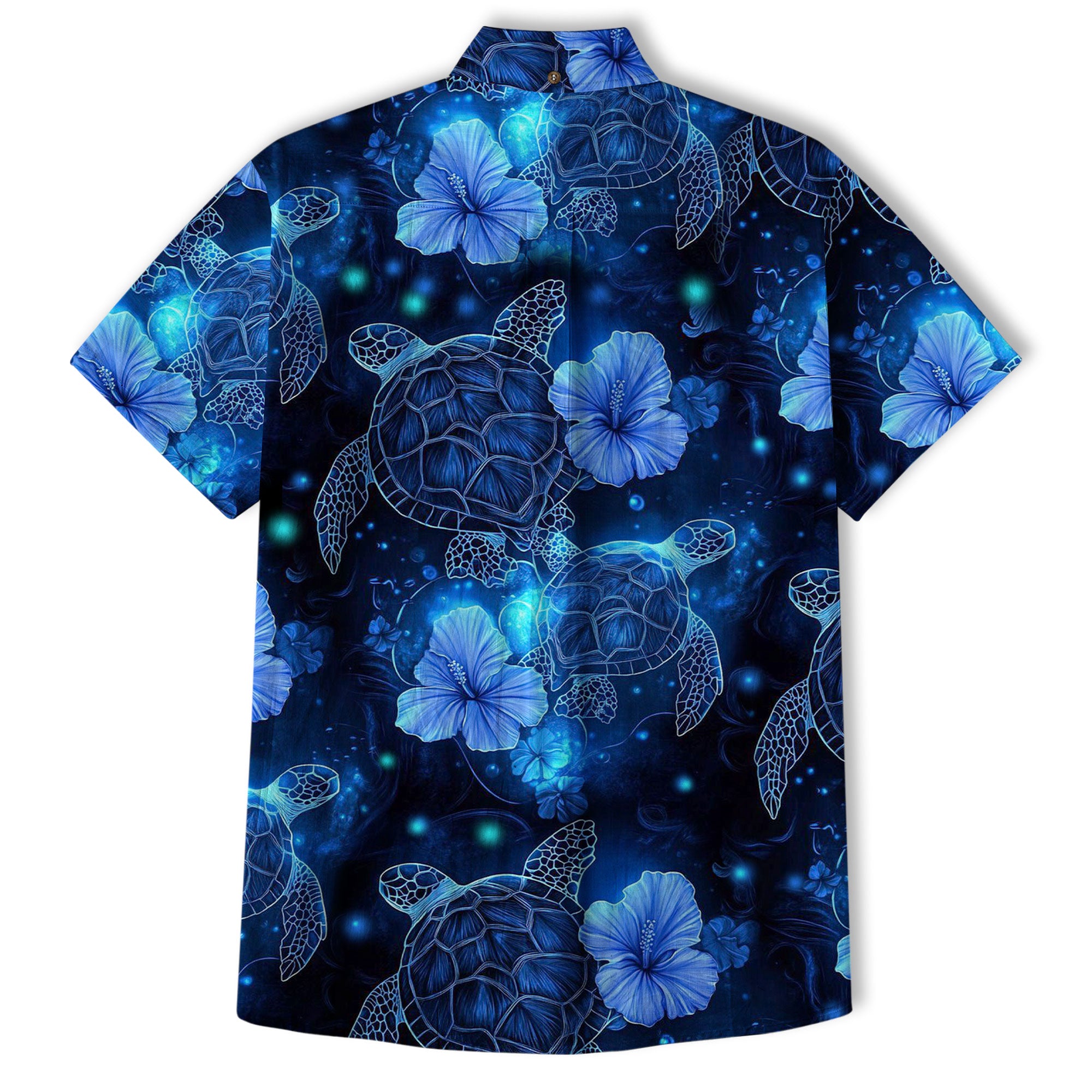 Neon Turtle Hawaiian Shirts for Men Women Youth, Vibrant Sea Turtle Aloha Summer Beach Shirt - The Palmix