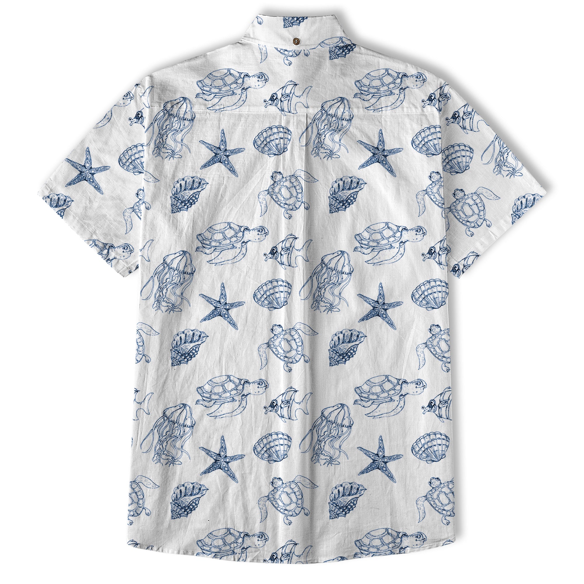 Sea Turtle Hawaiian Shirt, Aloha Summer Beach Button Up Shirt - The Palmix