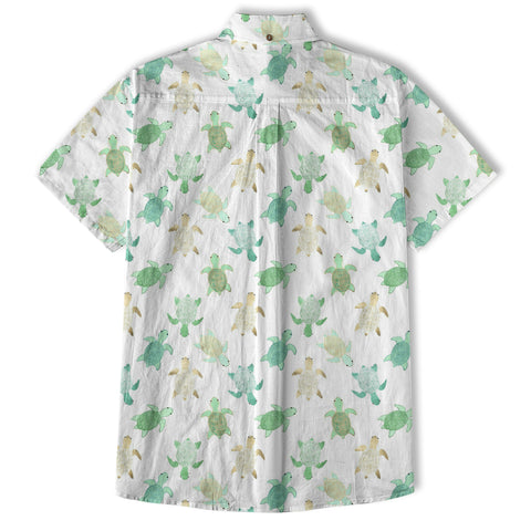 Turtle Aloha Shirt, Turtle Ocean Hawaiian Shirt - The Palmix