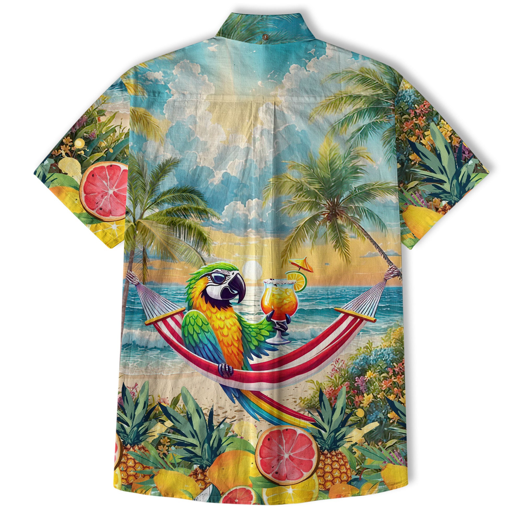 Parrot Beach Summer Hawaiian Shirt, Parrot Summer Beach Hawaiian Shirt - The Palmix