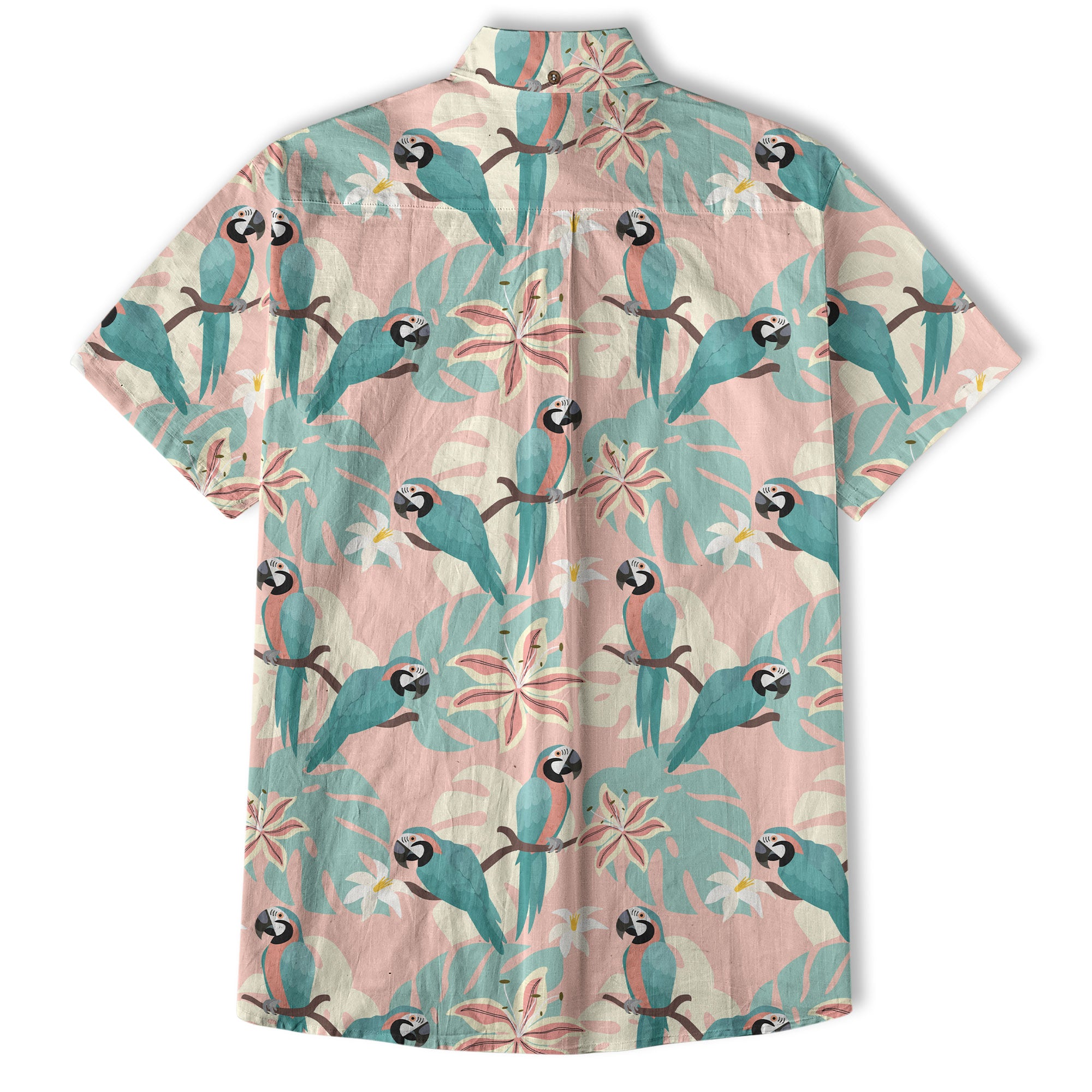 Tropical Parrot Summer Hawaiian Shirt, Colorful Parrot Flowers Pattern Hawaii Shirt - The Palmix