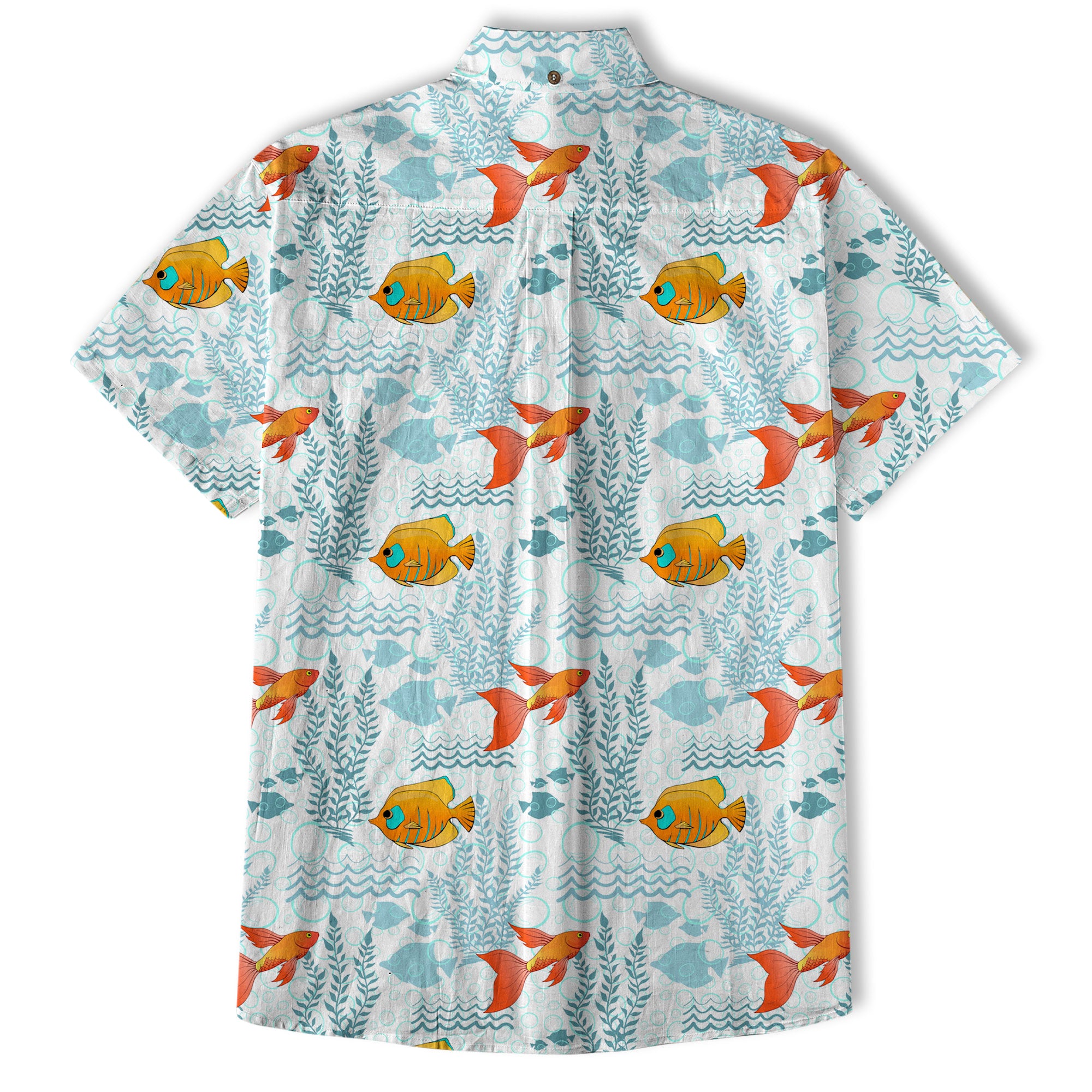 Sea Ocean Animals Women's Hawaiian Shirt, Ocean Fish Print - The Palmix