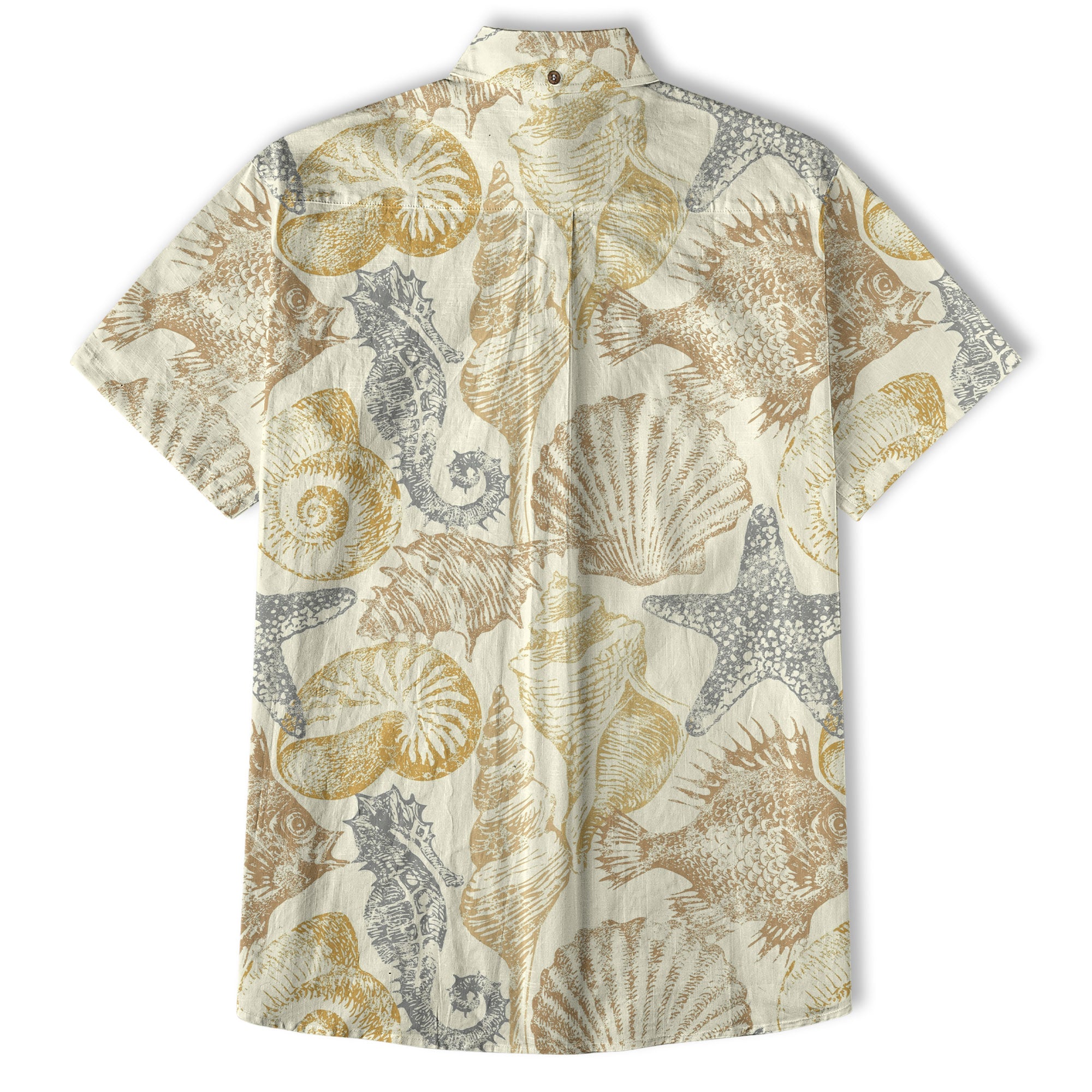 Ocean Animals Women's Hawaiian Shirt, Ocean Aloha Hawaiian Print - The Palmix