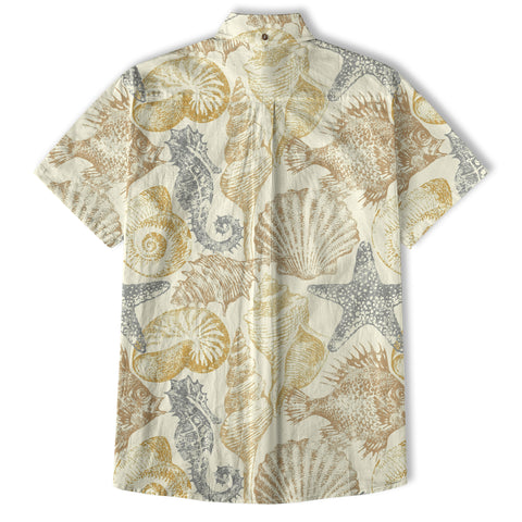 Ocean Animals Women's Hawaiian Shirt, Ocean Aloha Hawaiian Print - The Palmix