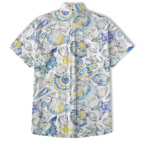 Ocean Animals Women's Hawaiian Shirt, Ocean Aloha Hawaiian Print - The Palmix