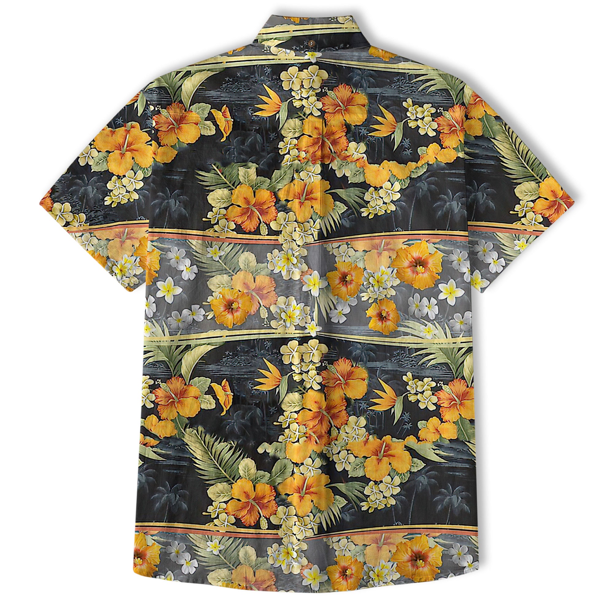 Floral Pattern Short Sleeve Luau Beach Aloha Hawaiian Shirt - The Palmix